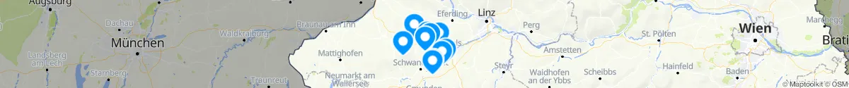 Map view for Pharmacies emergency services nearby Gallspach (Grieskirchen, Oberösterreich)